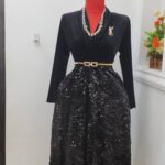 Formal pleated gown