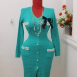 Formal pleated gown
