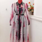 Formal pleated gown