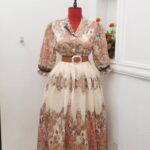 Formal pleated gown