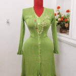 Formal pleated gown