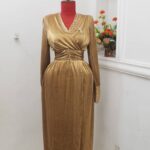 Formal pleated gown