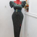 Formal pleated gown