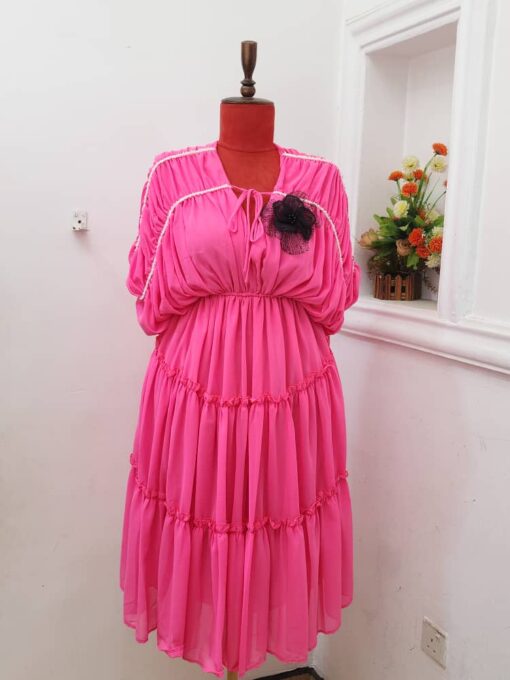 Formal pleated gown