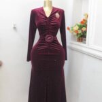 Formal pleated gown