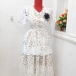 Formal pleated gown