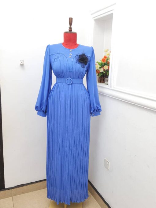 Formal pleated gown