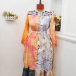 Formal pleated gown