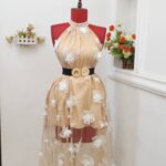 Formal pleated gown