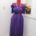Formal pleated gown