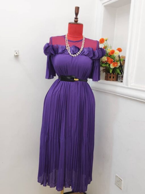 Formal pleated gown