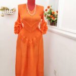 Formal pleated gown