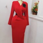 Formal pleated gown