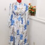 Formal pleated gown