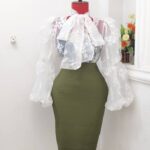 Formal pleated gown