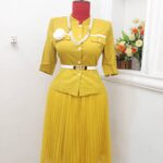 Formal pleated gown