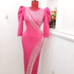 Formal pleated gown