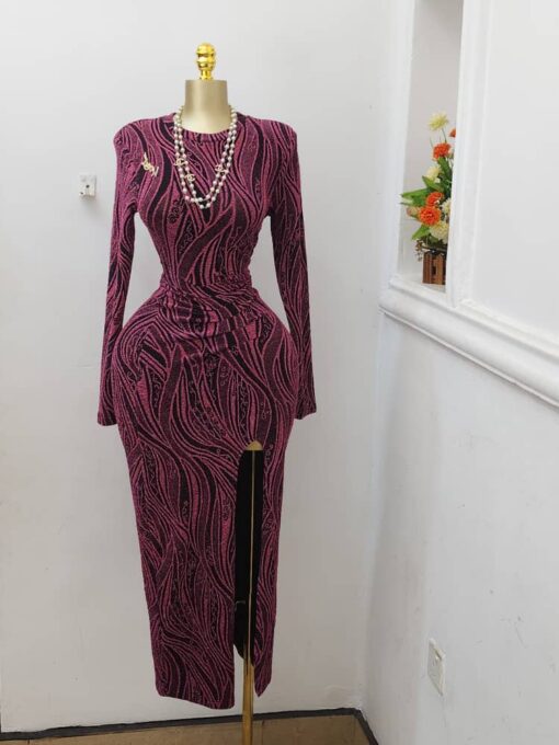 Formal pleated gown