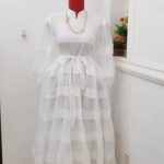 Formal pleated gown
